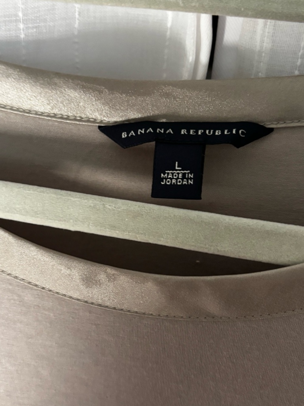 Banana Republic Short Sleeve Crewneck Top - Taupe - Picture 2 of 3